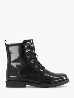 Zwarte Veterboot Lak