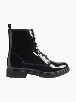 Zwarte Veterboot Lak