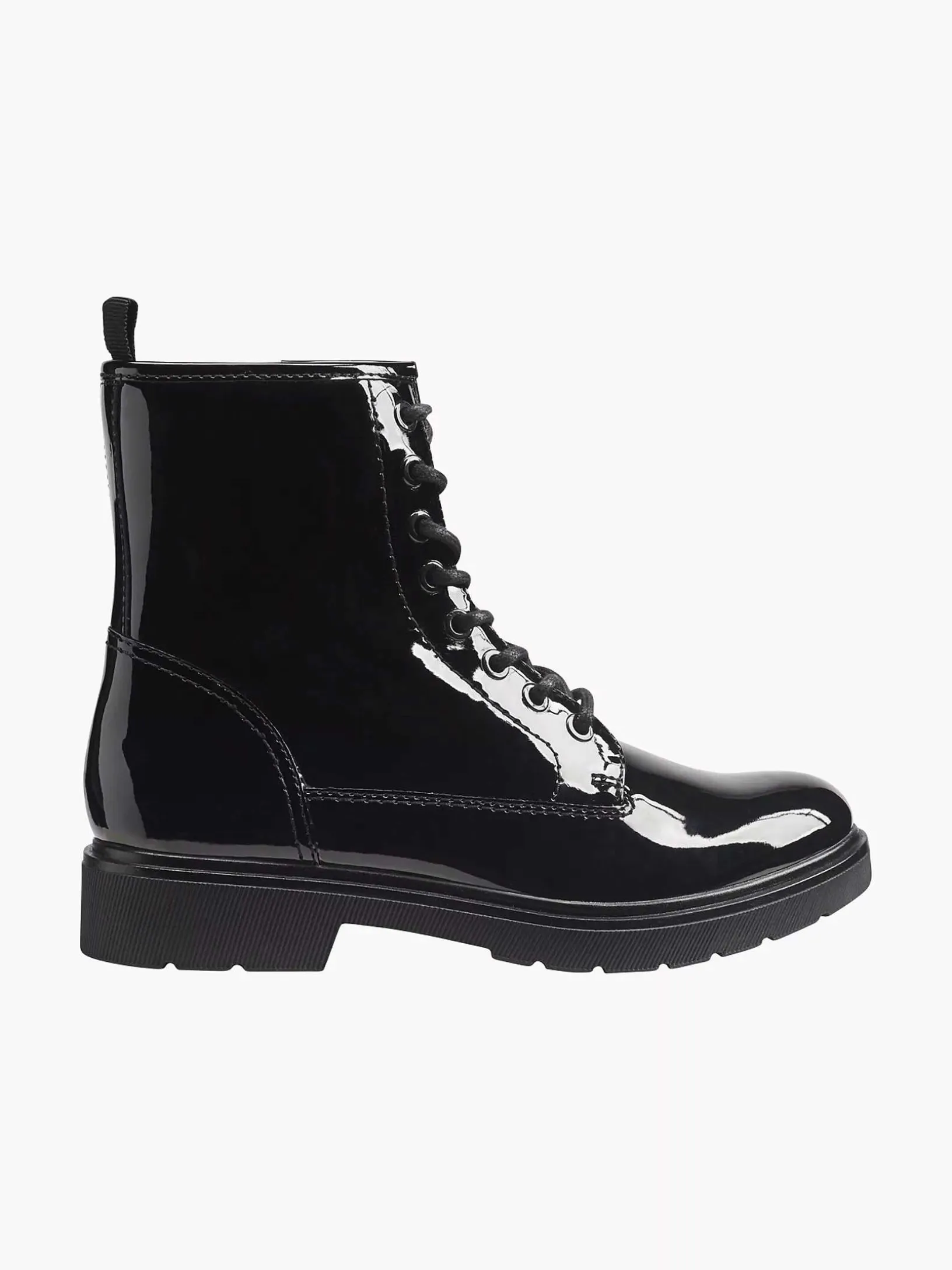 Zwarte Veterboot Lak