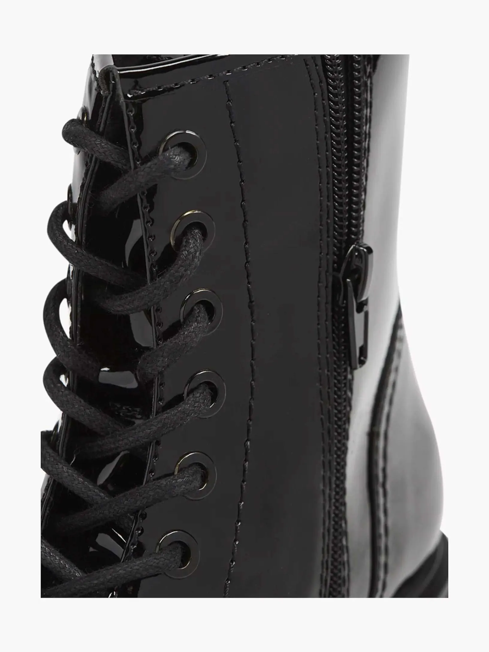 Zwarte Veterboot Lak