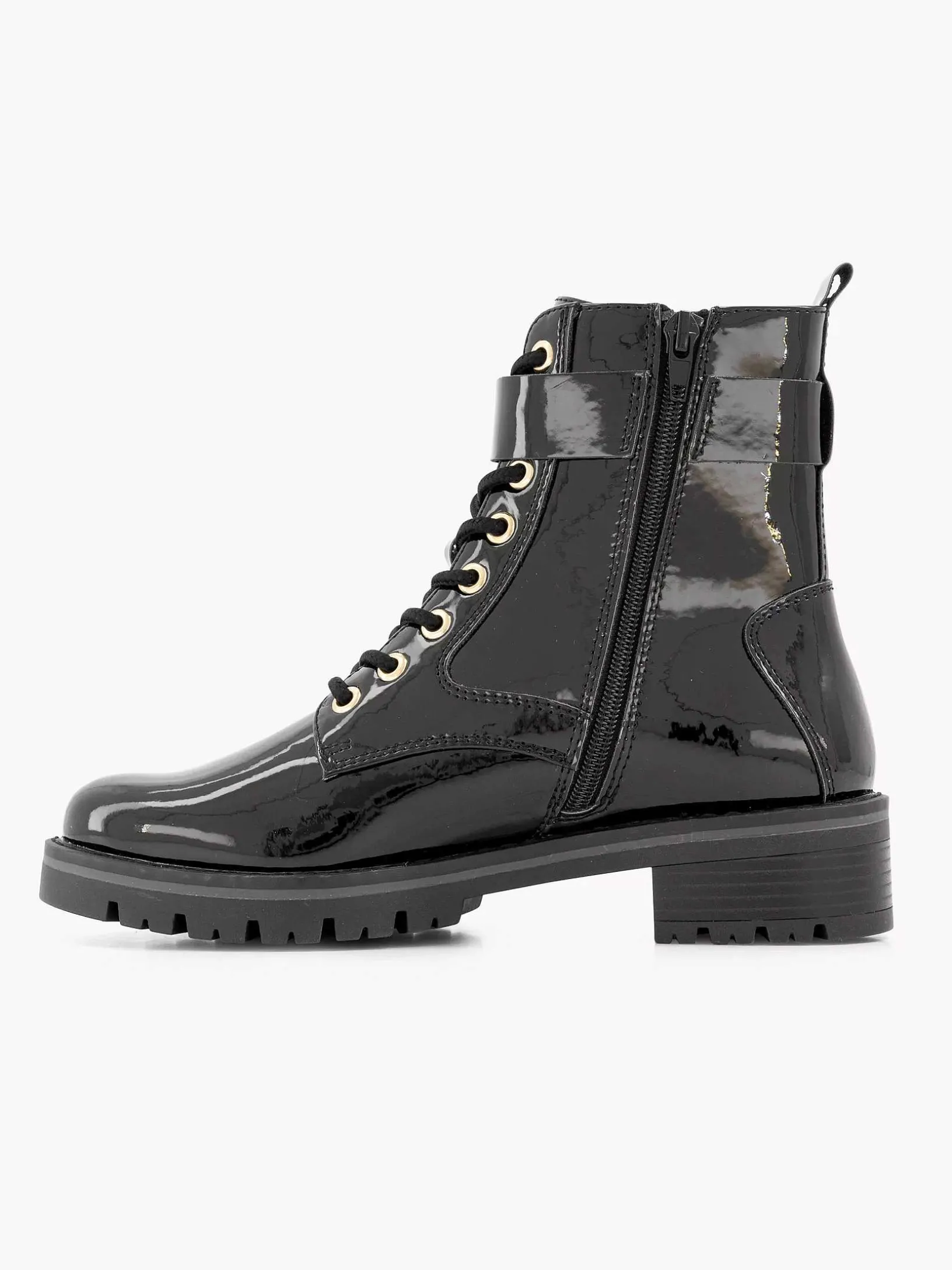 Zwarte Veterboot Lak