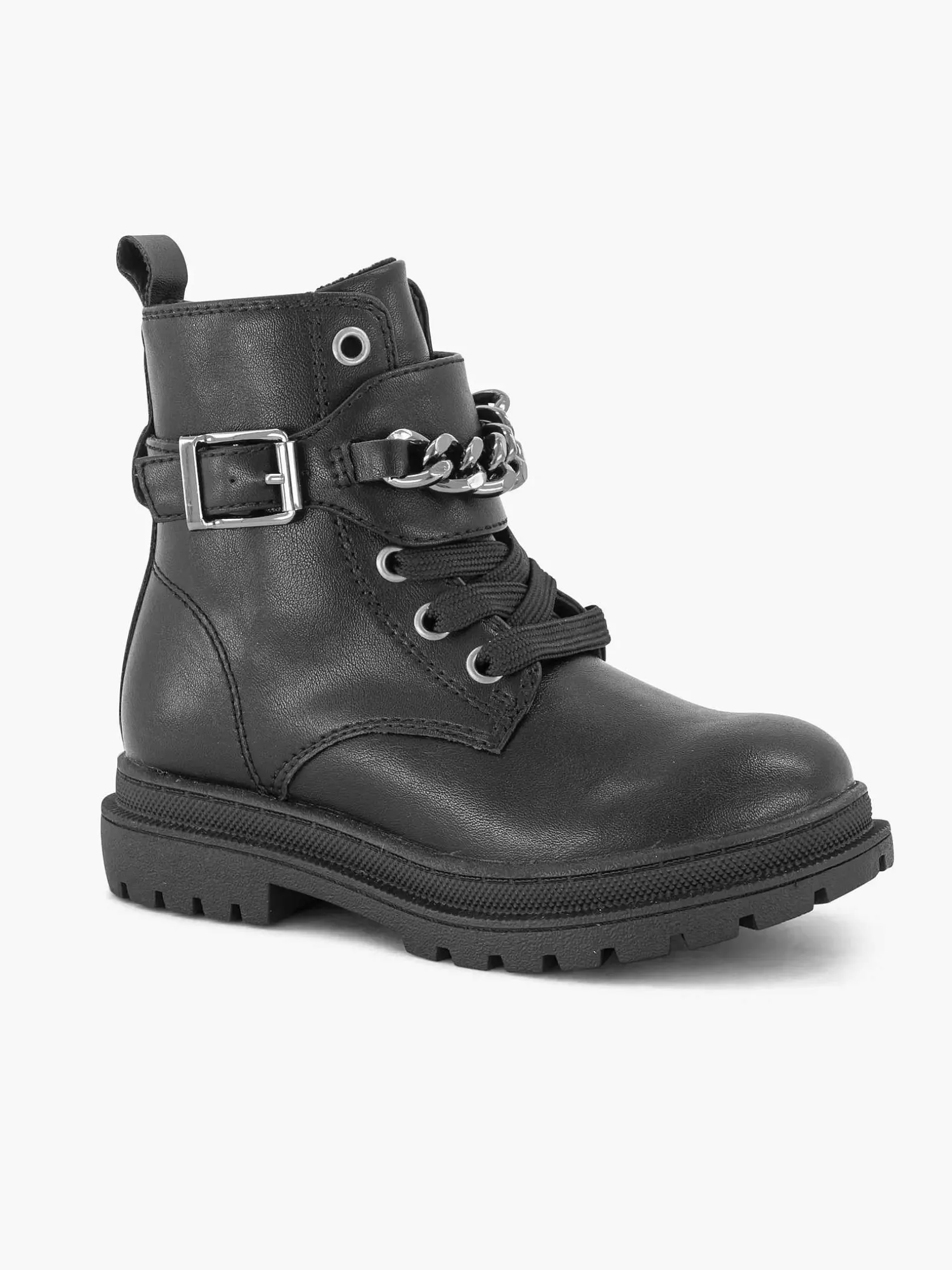 Zwarte Veterboot Sierketting, Offline Ivm Klachten (Laura)